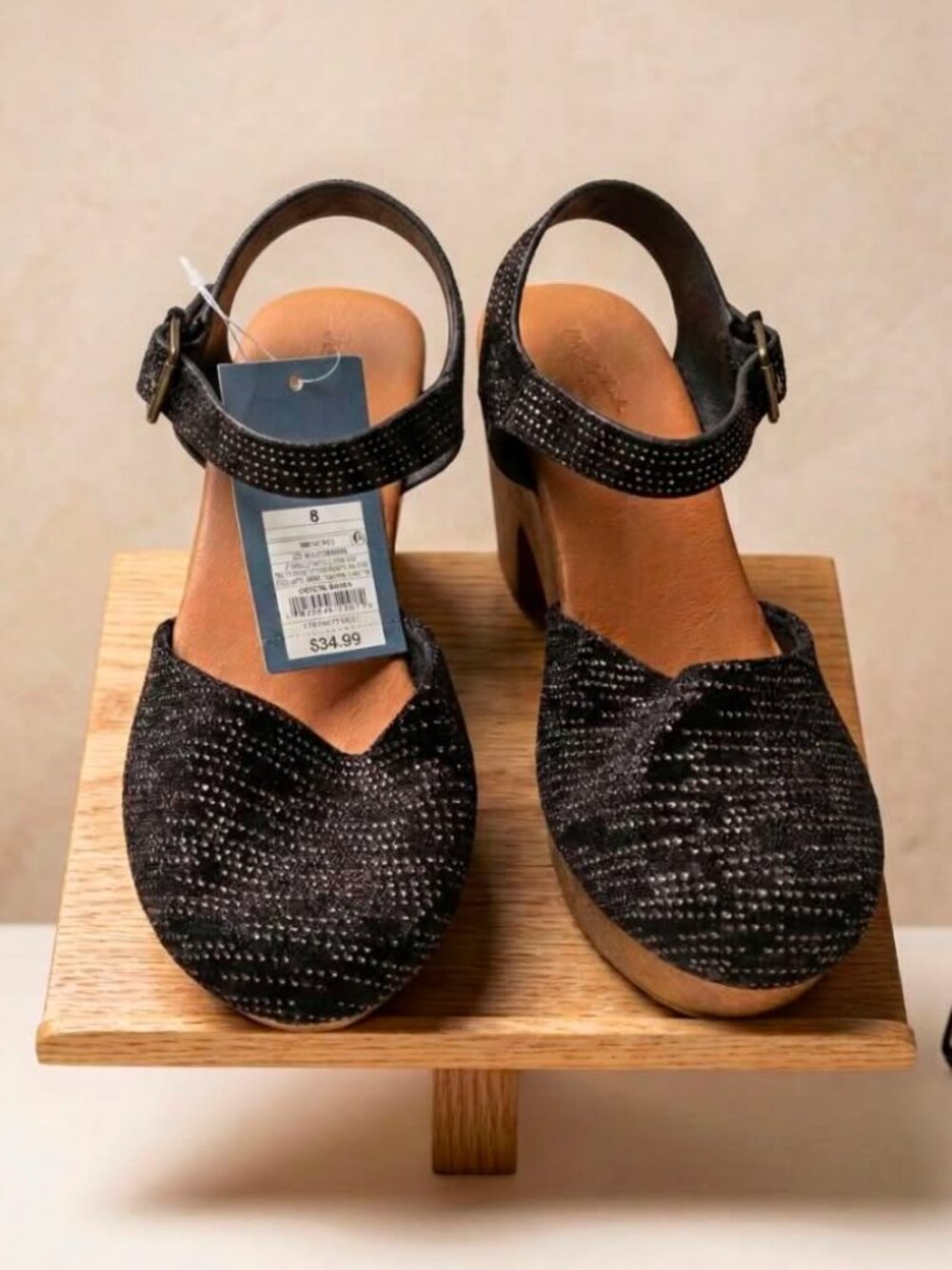 Black Wedges Size 8 New with Tags